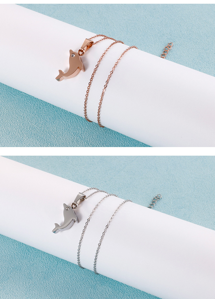 Animal Pattern PVD Coated 18K Gold Plated Animal Titanium Steel Waterproof Non Tarnish Necklace