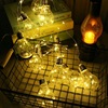 Selling solar energy Lamp string Color bulb LED Plastic bulb string A60 bulb Coloured lights bedroom Decorative net