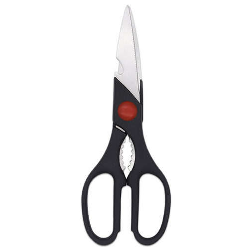 Manufacturer wholesale stainless steel 9140 kitchen scissors, walnut clipping bottle cap scissors, kitchen multi-purpose scissors