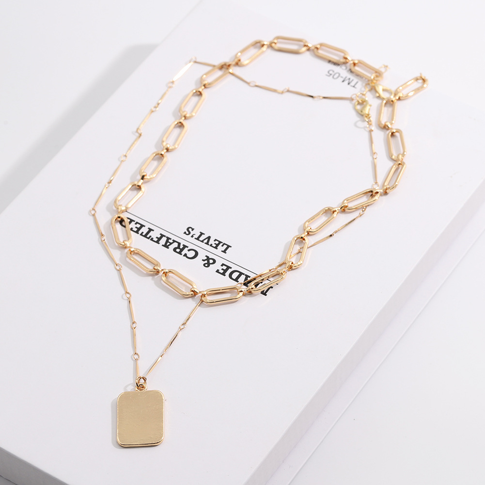 Alloy  Geometric Hip-hop  Multi-layered Necklace display picture 7