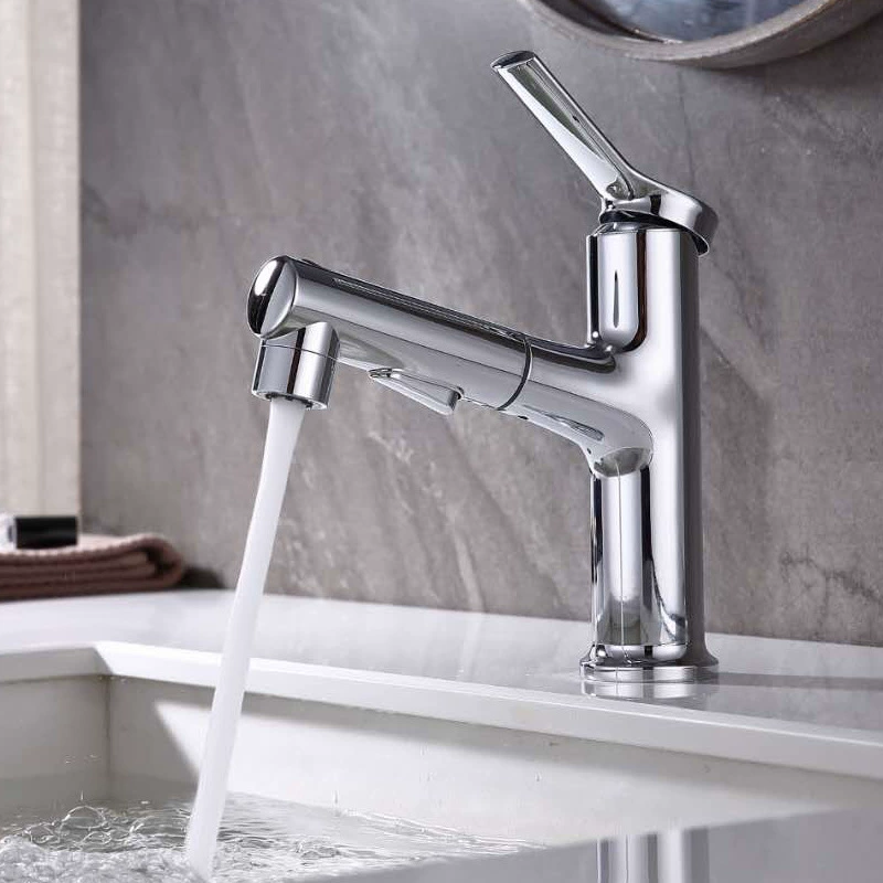 youlangda YLD-MF16024 Multi-Function Pull-Down Basin Mixer, Full Copper, Magnetic Head, 41cm Reach