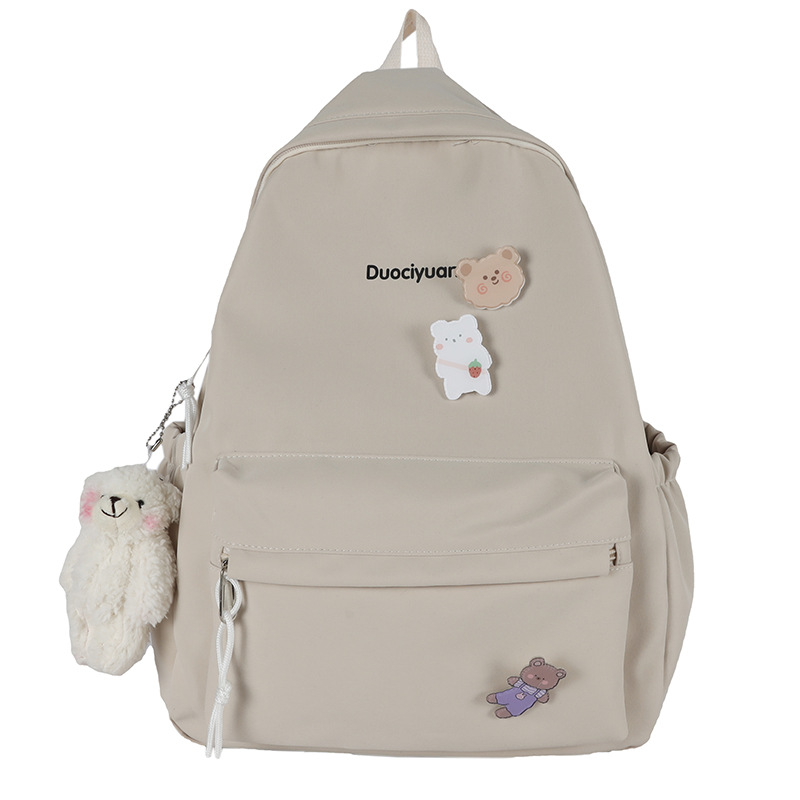 Simple Students Cute School Bag Vintage Soft Backpack display picture 122