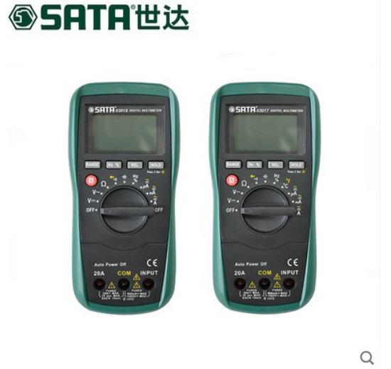 Sata/世达 正品数字万用表 03015 带温度测量数字万用表 03017