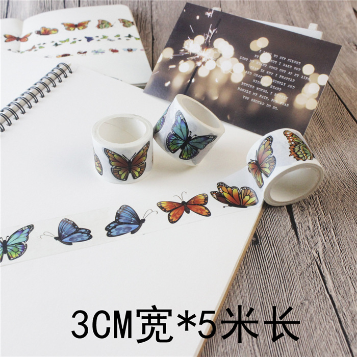 Animal y planta diario cinta lindo diario pegatinas y cinta de papel color material fresco chica corazón di Decoración