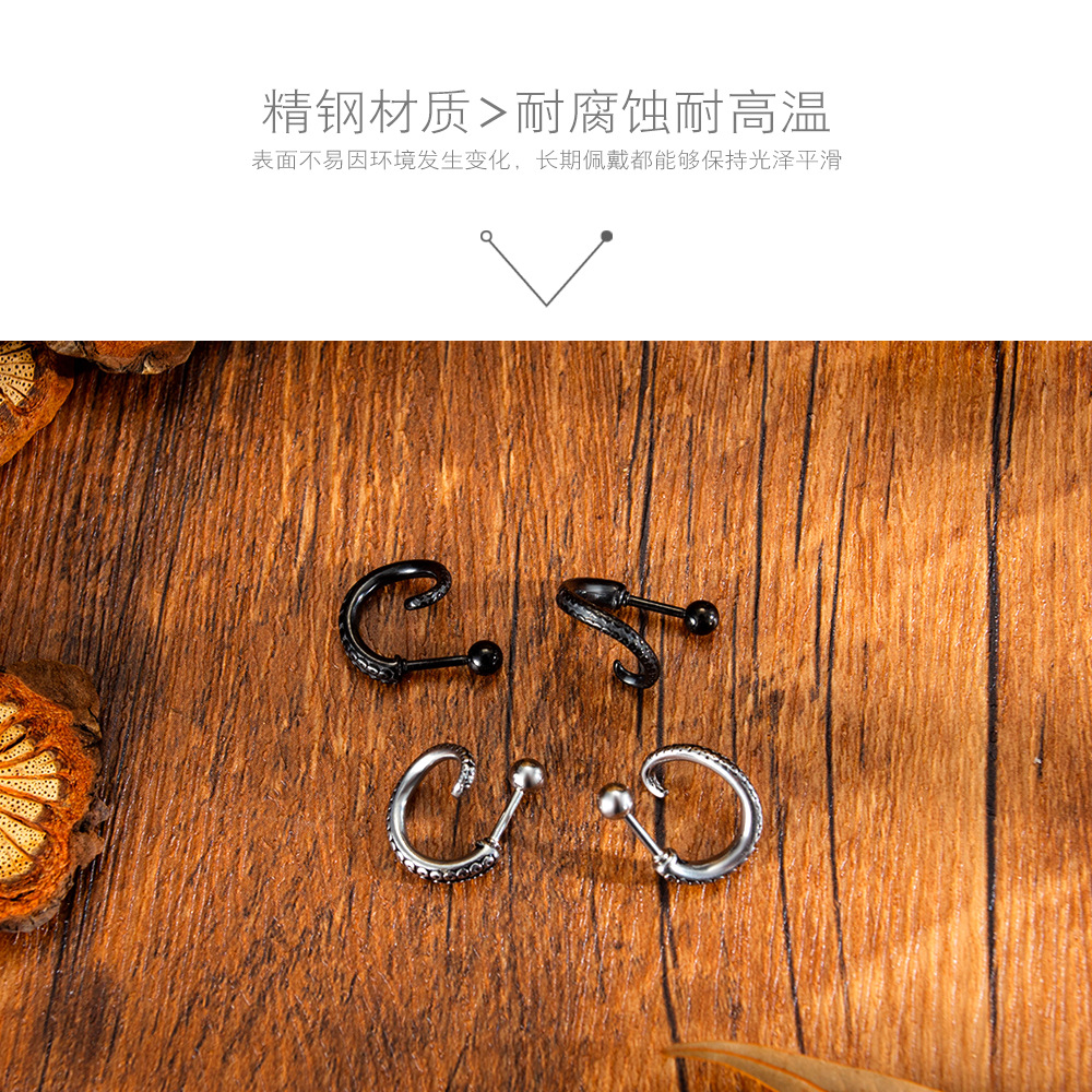 New Fashion Classic Retro Stainless Steel Octopus Tentacles Earrings Punk Style Earrings Wholesale display picture 2