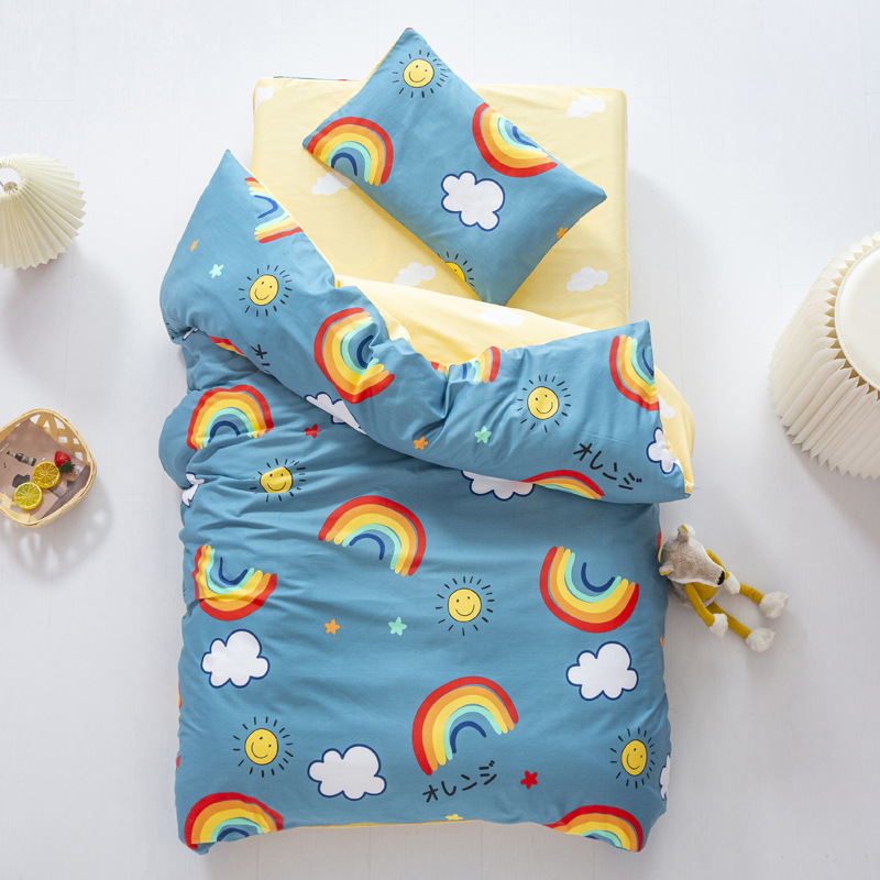 全棉儿童套件幼儿园三件套宝宝午睡棉被褥含芯六件套卡通纯棉套件