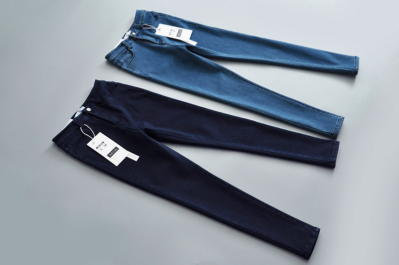 Sweet Commute Ankle-length Zipper Washed Button Jeans Skinny Pants display picture 4