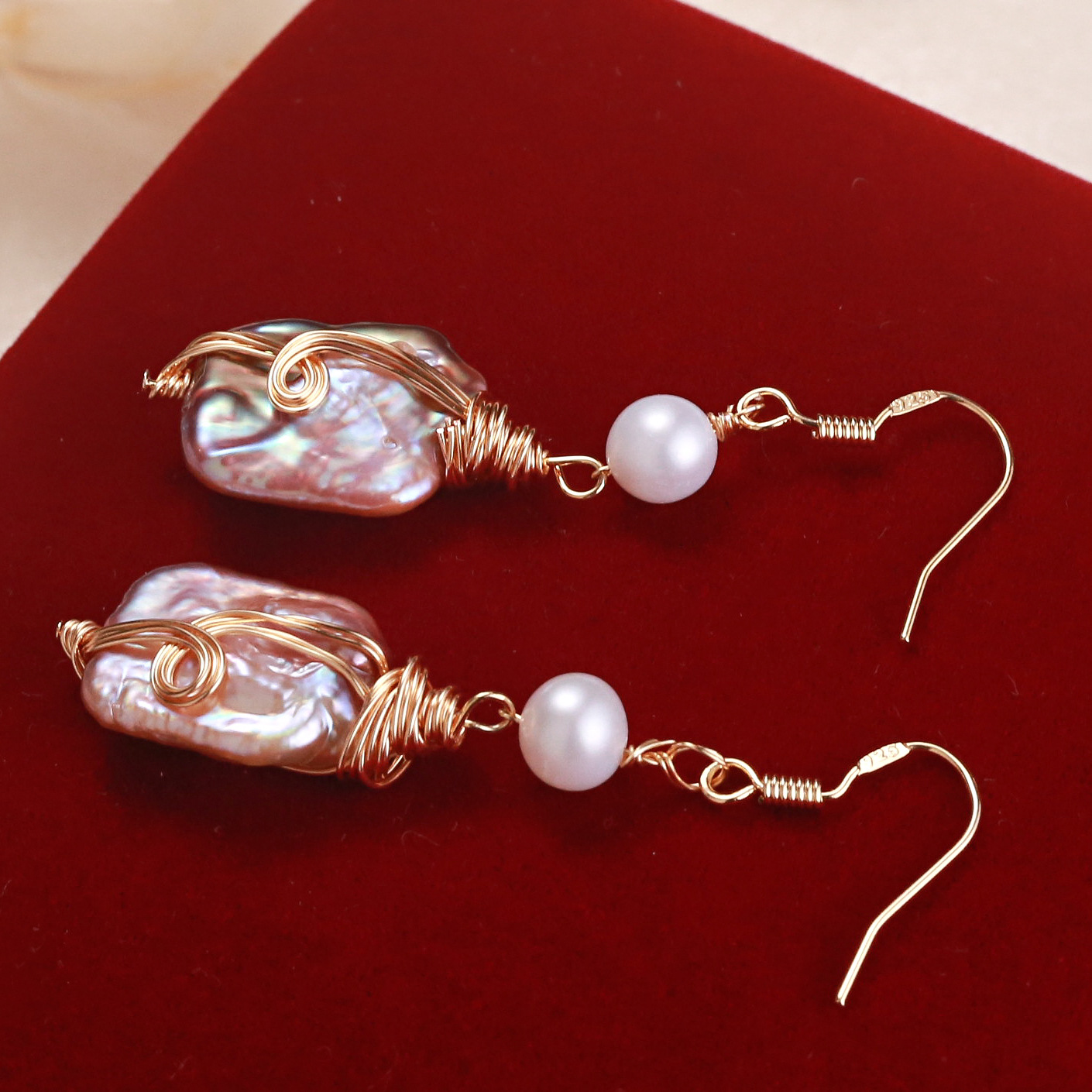 Earrings from pearl