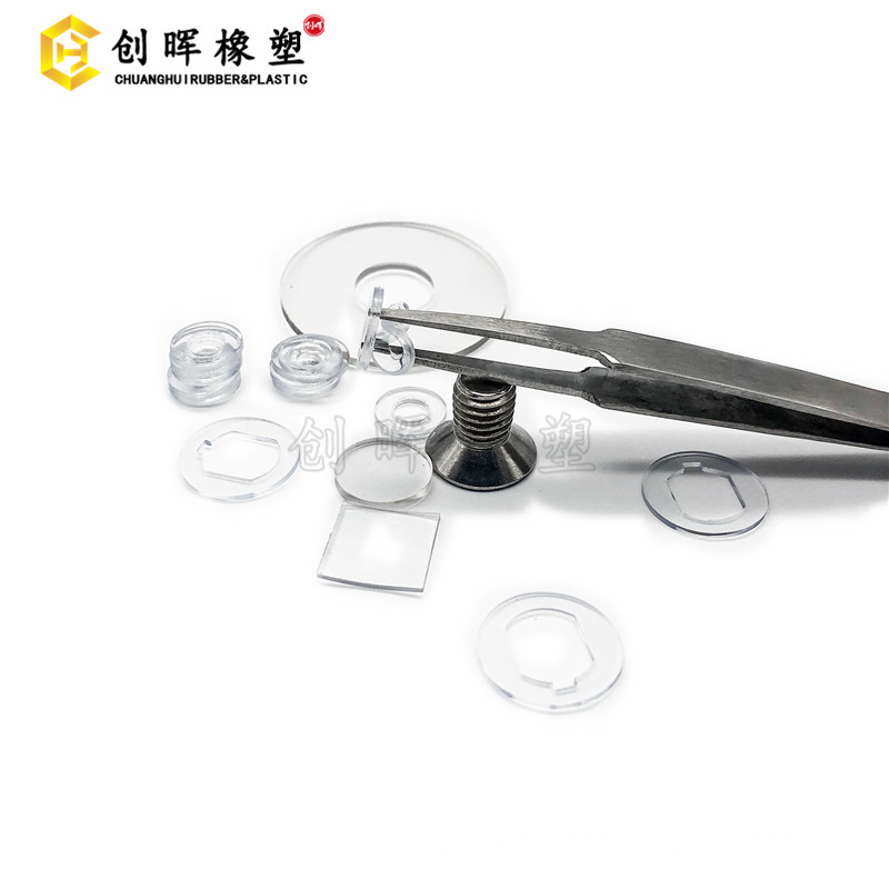 加工定制透明垫片 家具防滑防撞背胶软PVC透明垫片 现货供应