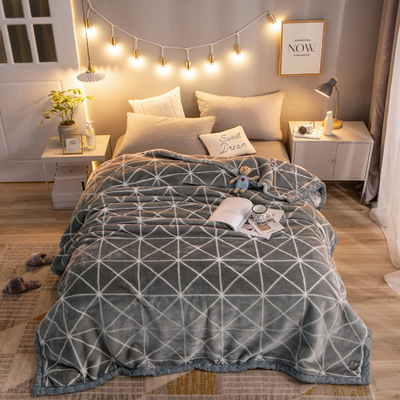 Manufactor Direct selling Blanket thickening double-deck winter Raschel Blanket Single Double Wedding celebration bright red flannelette blanket wholesale