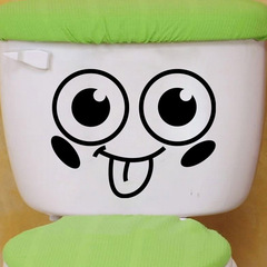 跨境笑臉馬桶浴室貼廠家批發可移除裝飾表情貼畫M14批發