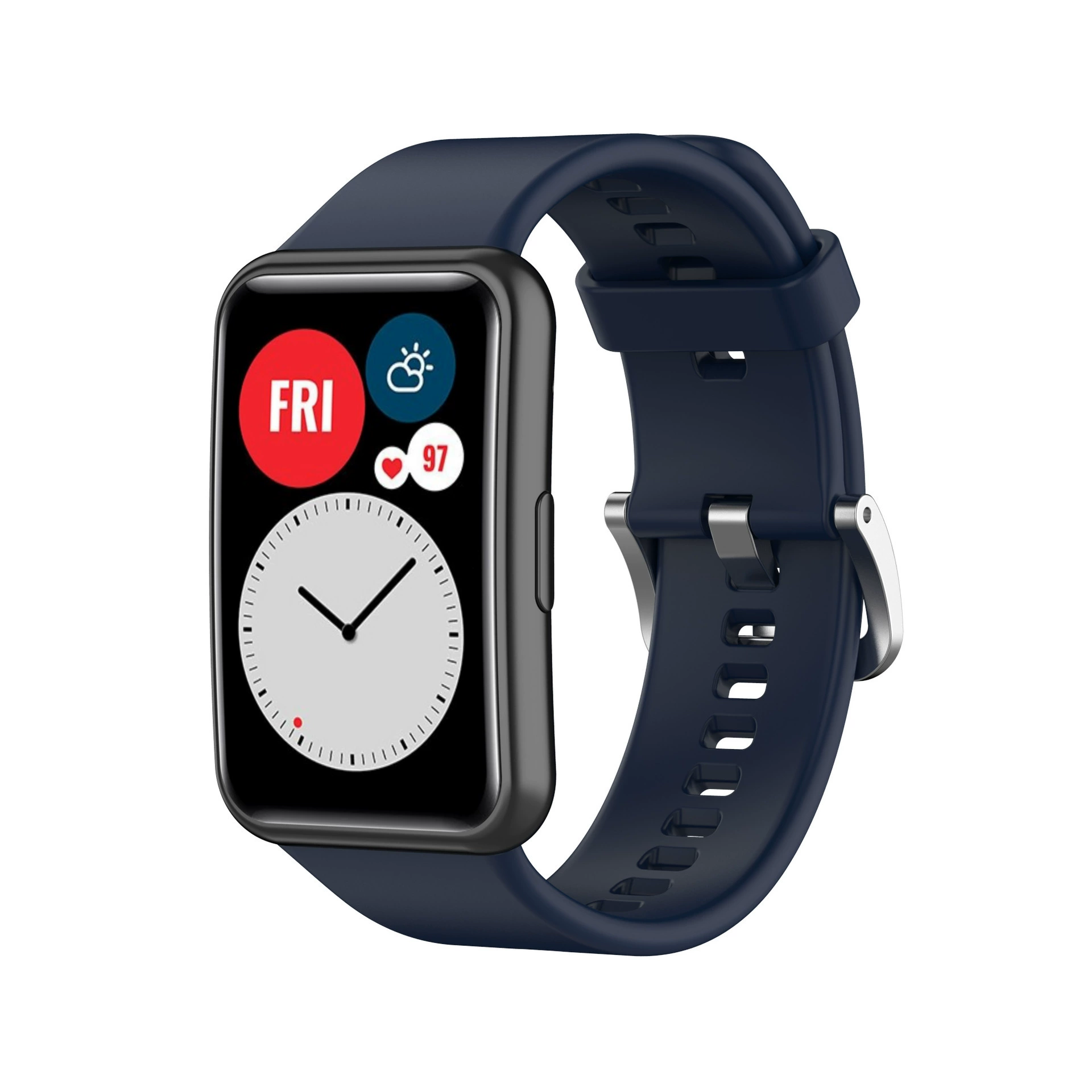 Силиконовый ремешок для часов (Huawei) Watch Fit, силикон медицинского класса, пряжка из нержавеющей стали, 14 цветов