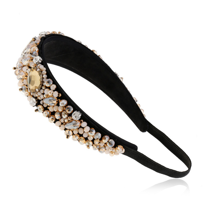 Simple Exaggerated Headband For Women Rhinestone Hairpin Adult Headband Headdress Suppliers China display picture 1