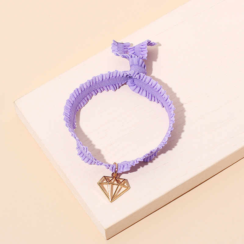 3g Weight Bracelets Classification Anniversary, Business Occasion Women'S Gender Pink, Purple, Green, Yellow, Black Color Retro Hollow Diamond Elastic Bracelet 5