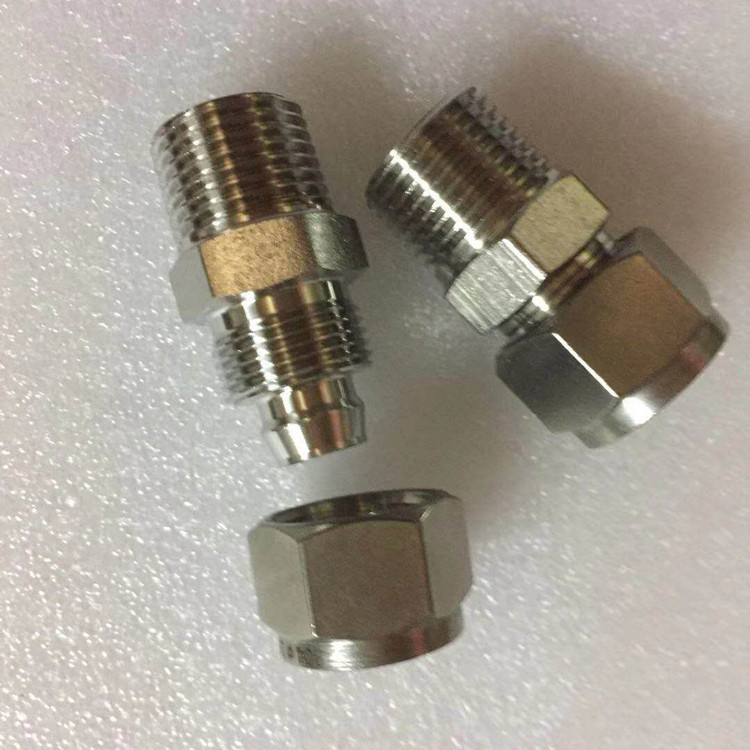 工厂批发304不锈钢快拧直通终端接头快插气管接头ZG3/8寸-10mm