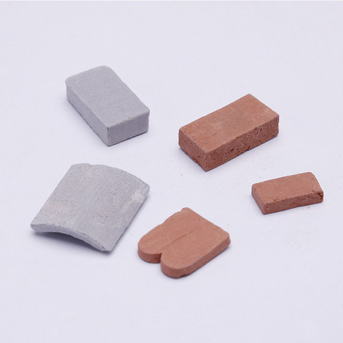 Brick and Tile Model Handmade DIY Sand Table House Building Landscape Simulation Cement Brick Small Brick