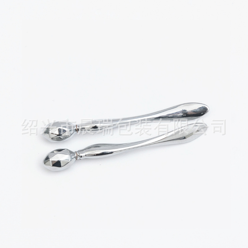 厂家美容化妆挖勺金属化妆品美容系列钻面棒 按摩棒勺膏霜挖勺
