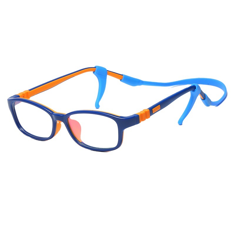 新款时尚儿童防近视眼镜可调节腿眼镜框架舒适儿童硅胶平光眼镜架