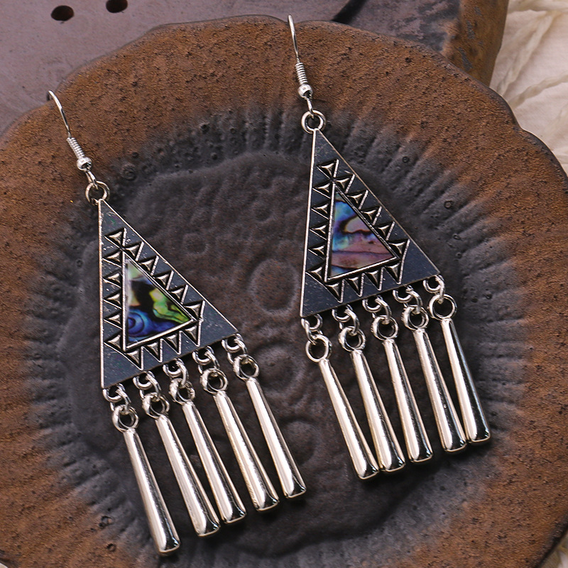 Plating, Hollow Out Design 1 Pair Ethnic Style Tassel Flower Alloy Plating Hollow Out Women's Drop Earrings