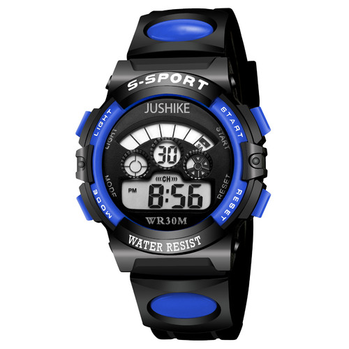 Children's Student Watch, Electronic Watch, Calendar, Weekday, Alarm Clock, Full Hour Light, Night Light