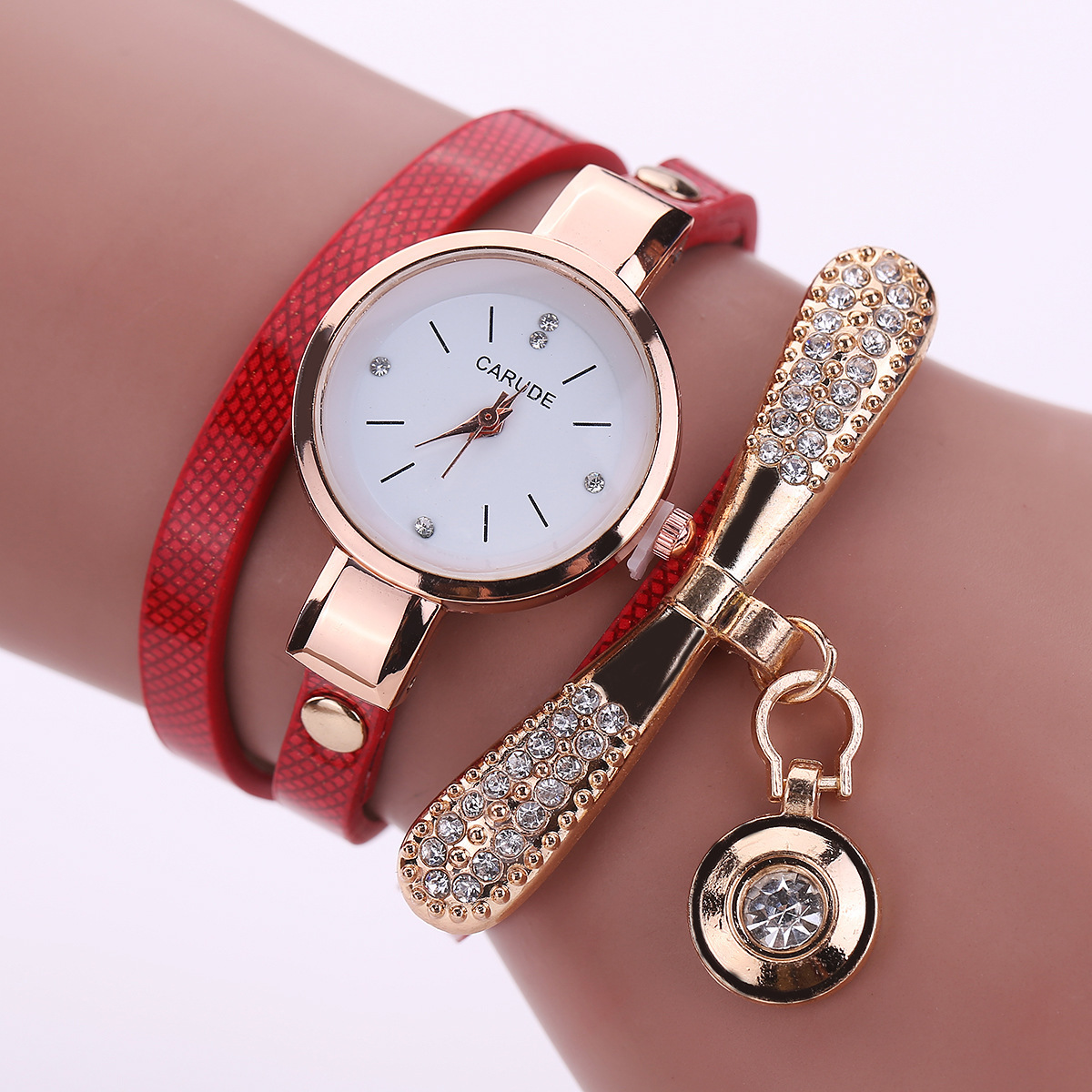 Mode Acier Inoxydable Faux Cuir Alliage Femmes De Montres display picture 5