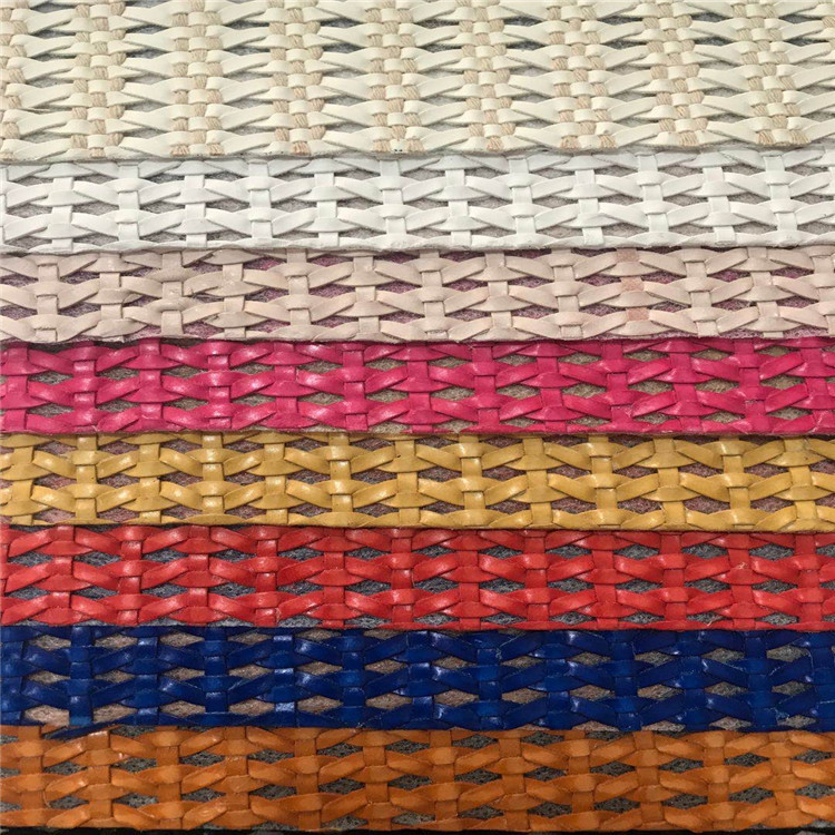 PU镂空编织材料 环保鞋材 手工编织 箱包 手袋面料 皮革加工定做