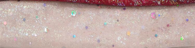 Fabricantes promocionales de bajo precio de flor de ciruela sequinilla punto fantasma de malla multicolor tela de ropa infantil falda
