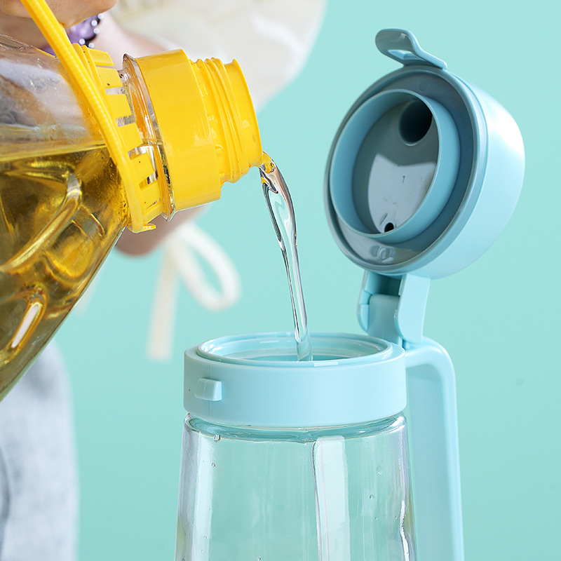2022新款美特家玻璃油壶家用防漏自动翻盖调味瓶带盖自动开合油瓶