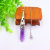 Organic bullet, crystal pendant with amethyst, necklace, European style