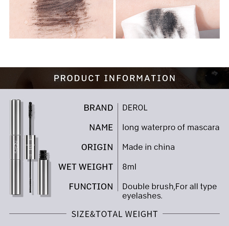 36g Weight Mascara Type Of Cosmetics Plastic Material Solid Color Pattern Fashion Style Fashion Solid Color Plastic Mascara 8