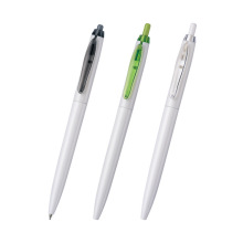 金万年1.0中油笔简约时尚线白油笔原子笔0.5MM学生按动圆珠笔