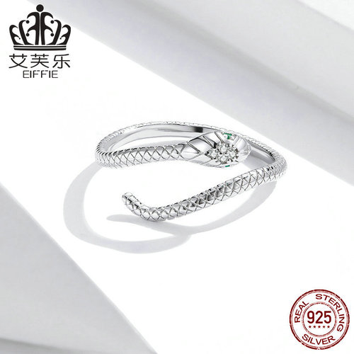Avle cross-border original platinum-plated sterling silver ring female cute snake S925 temperament fashion ins ring