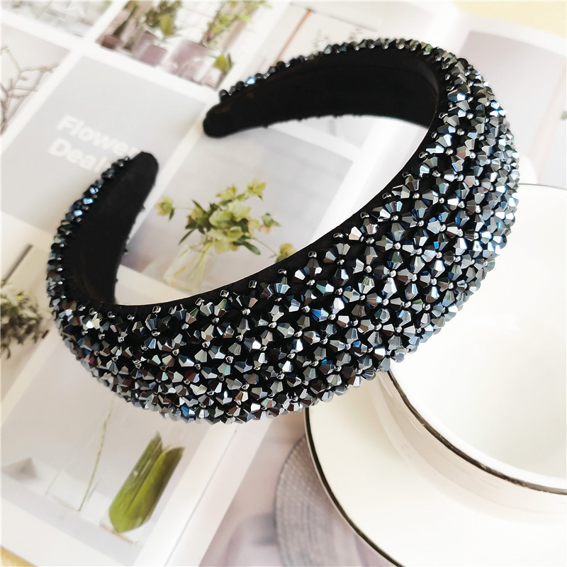 Fashion New Exaggerated Crystal Full Diamond Headband Retro Crystal Headband Accessories Wholesale Nihaojewelry display picture 11