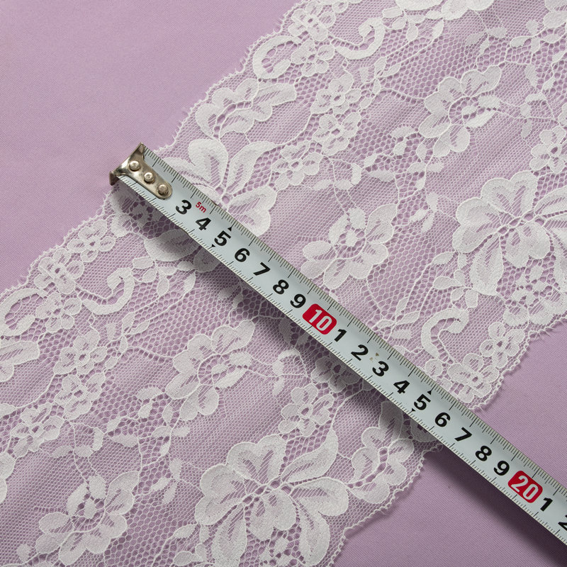 精纺蕾丝边辅料棉细纱花边包边布料衣服服装裙边带弹力材料流珍珠