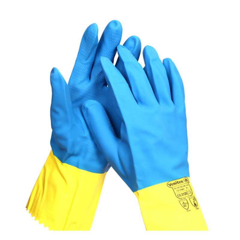 代尔塔 201330 乳胶浸胶手套防化耐磨防滑耐酸碱防护手套