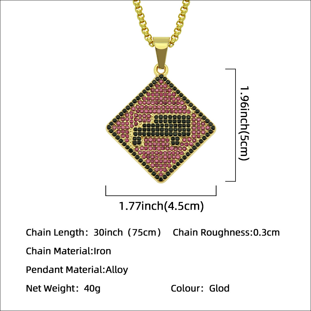 Hip Hop Male And Ladies Car Shape Pendant Alloy Necklace display picture 1