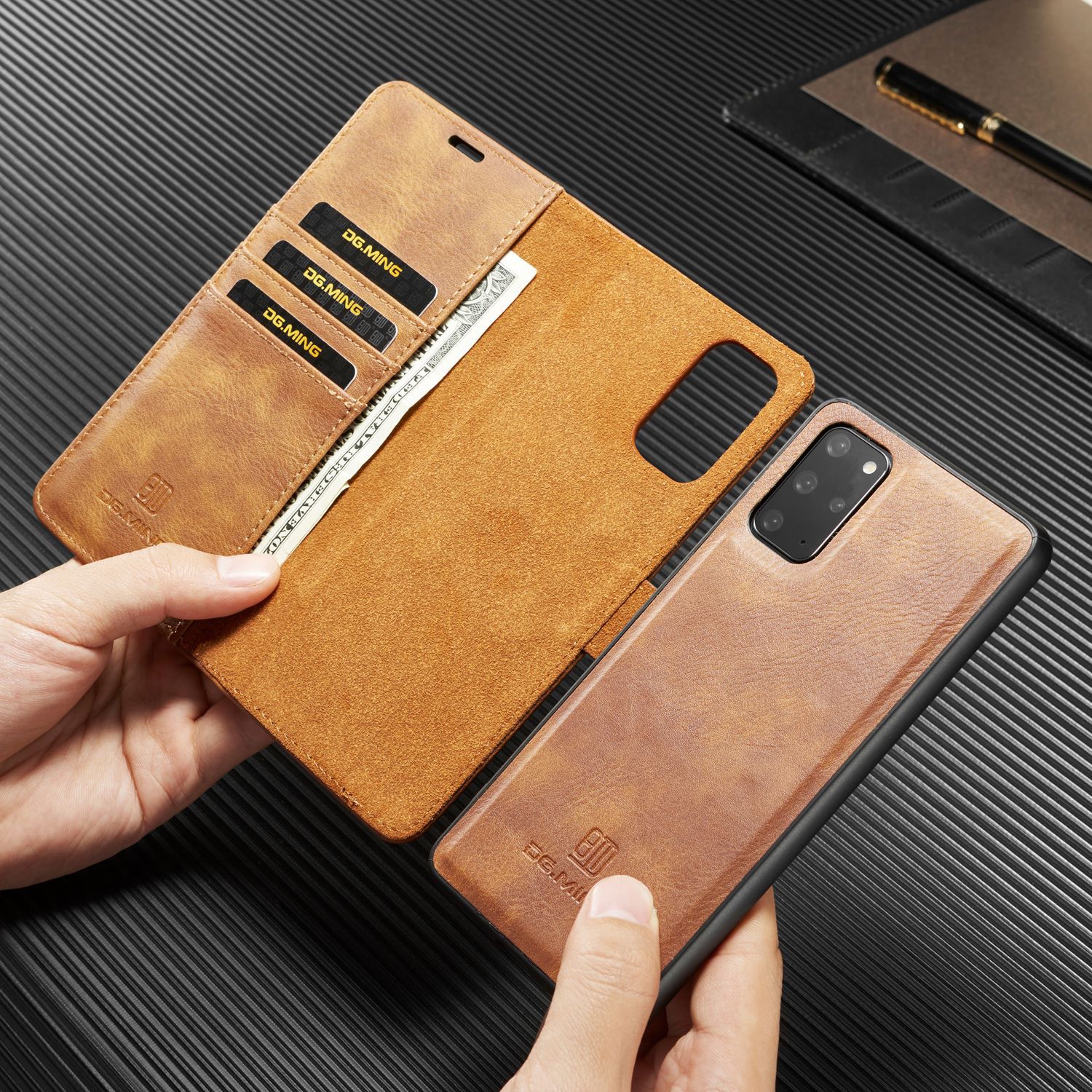 Magnetiskt läderfodral för samsung s21-serien och s23-modellerna_voghion.com