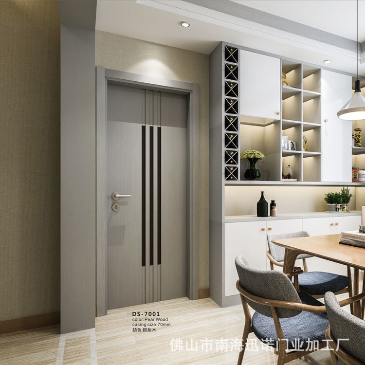 Una puerta a la parte superior habitación dormitorio conjunto doméstico puerta interior sin pintura puerta compuesta de madera sólida puerta de ingeniería