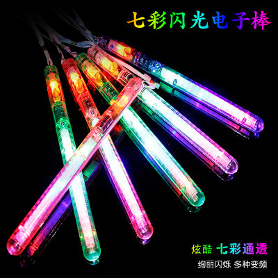electronic rainbow big colorful flashing light stick