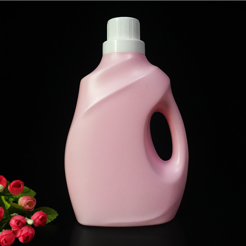 批发2L升洗衣液桶 粉色加厚洗衣液瓶子 洗衣液包装瓶产地货源