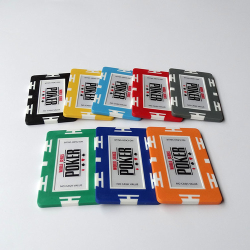 Texas Hold'em Poker Chips No Denomination 8 Colors Optional Square Square Brick WSOP Chip Card