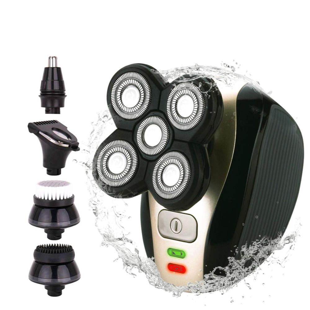 自建站熱銷款5合1多功能電動剃須刀5D刮胡刀光頭剃毛器鼻毛器套裝