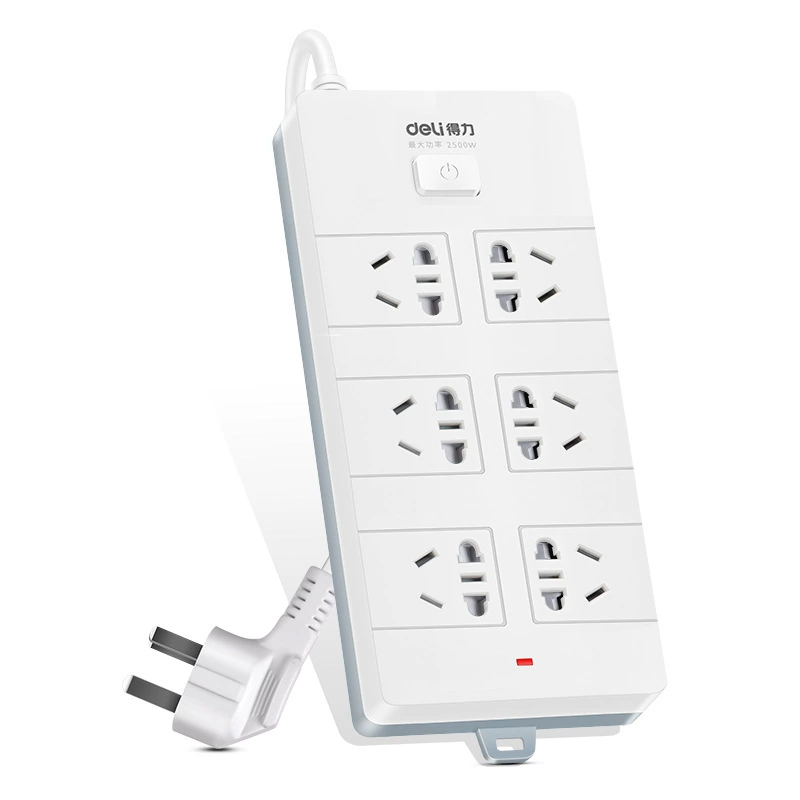 Deli 18261 Power socket Combination jack Power socket Putting Wiring Plate power board 5 meters long