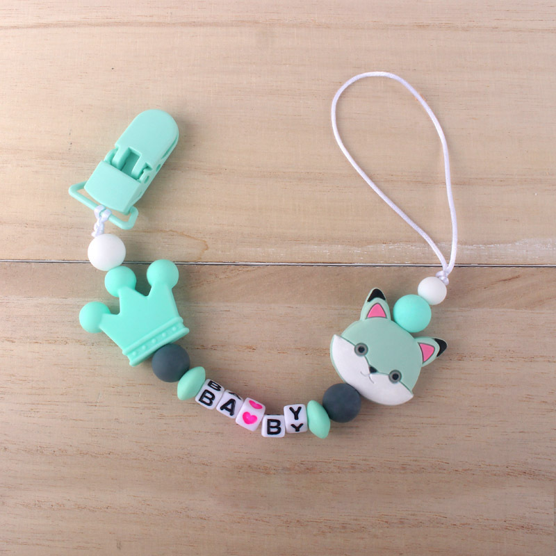 Directo de fábrica de silicona chupete cadena bebé zorro de silicona mordedor juguete molar AliExpress Amazon comercio exterior