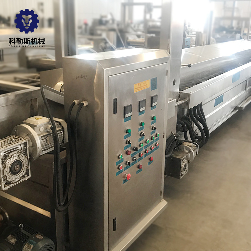 鸡米花油炸流水线 不锈钢控油温油炸流水线 油炸机设备生产线厂家