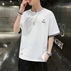 2020夏季新款短袖T恤男韩版宽松圆领t恤男青少年纯棉半袖打底衫潮