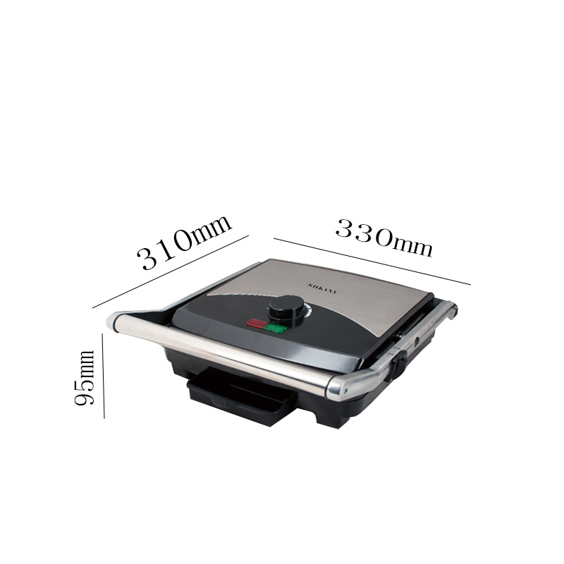 YW210 stainless steel household sandwich machine grilled meat machine removable non-stick plate electric oven 2000W