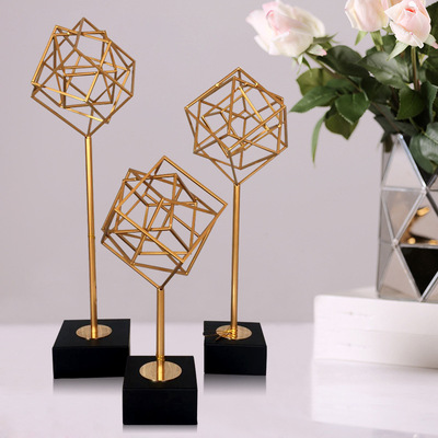 跨境摆件 客厅落地家居软装北欧轻奢玄关摆件摆件 样板房金属|ru