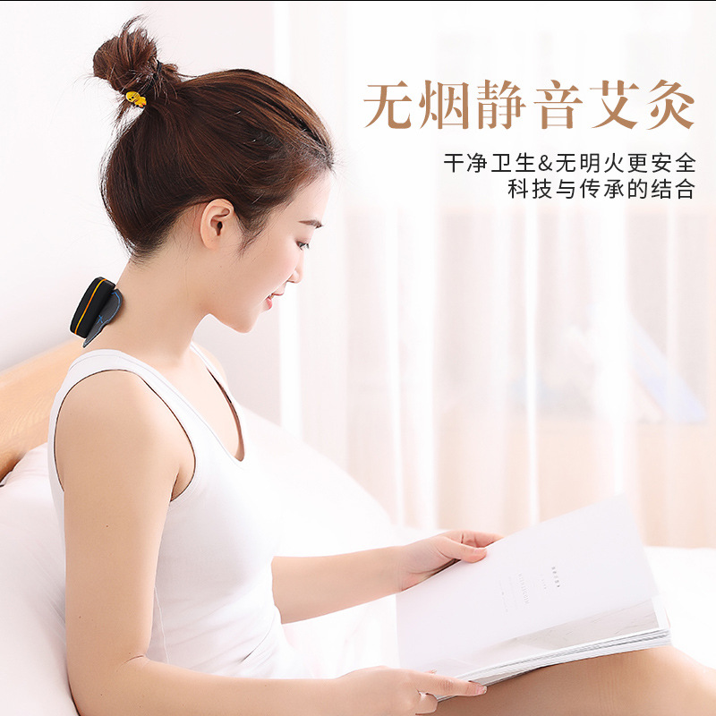 USB remote control intelligence Portable Hot moxibustion Massage instrument Mini cervical vertebra Waist Massager Massage stick