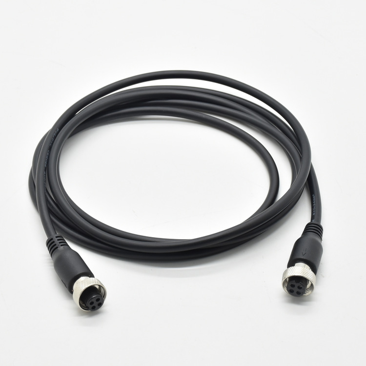 结实耐用电连接器GX12-4P母头带线注塑双头线 交期快 价格实惠